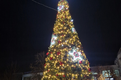 Грейнаха светлините на Коледната елха в града